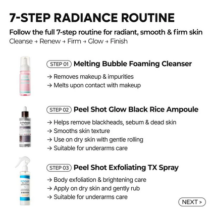 Dr. Melaxin 7-Setp Radiance Routine Set.