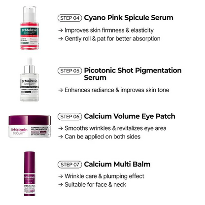 Dr. Melaxin 7-Setp Radiance Routine Set.